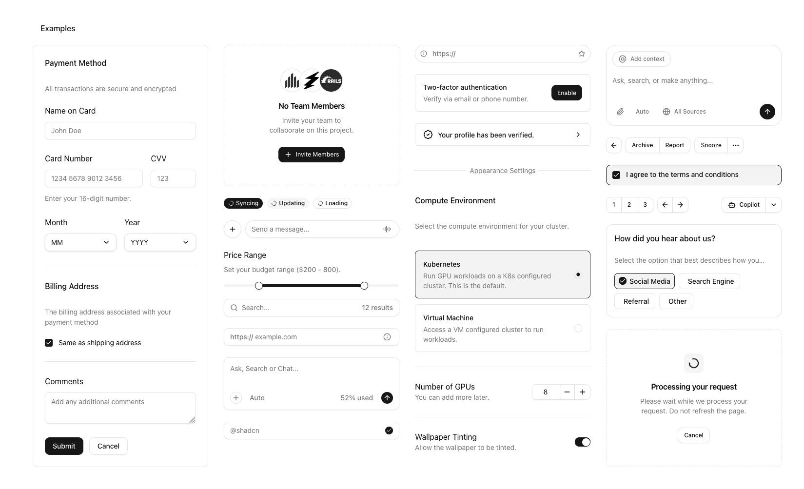 UI Components Preview
